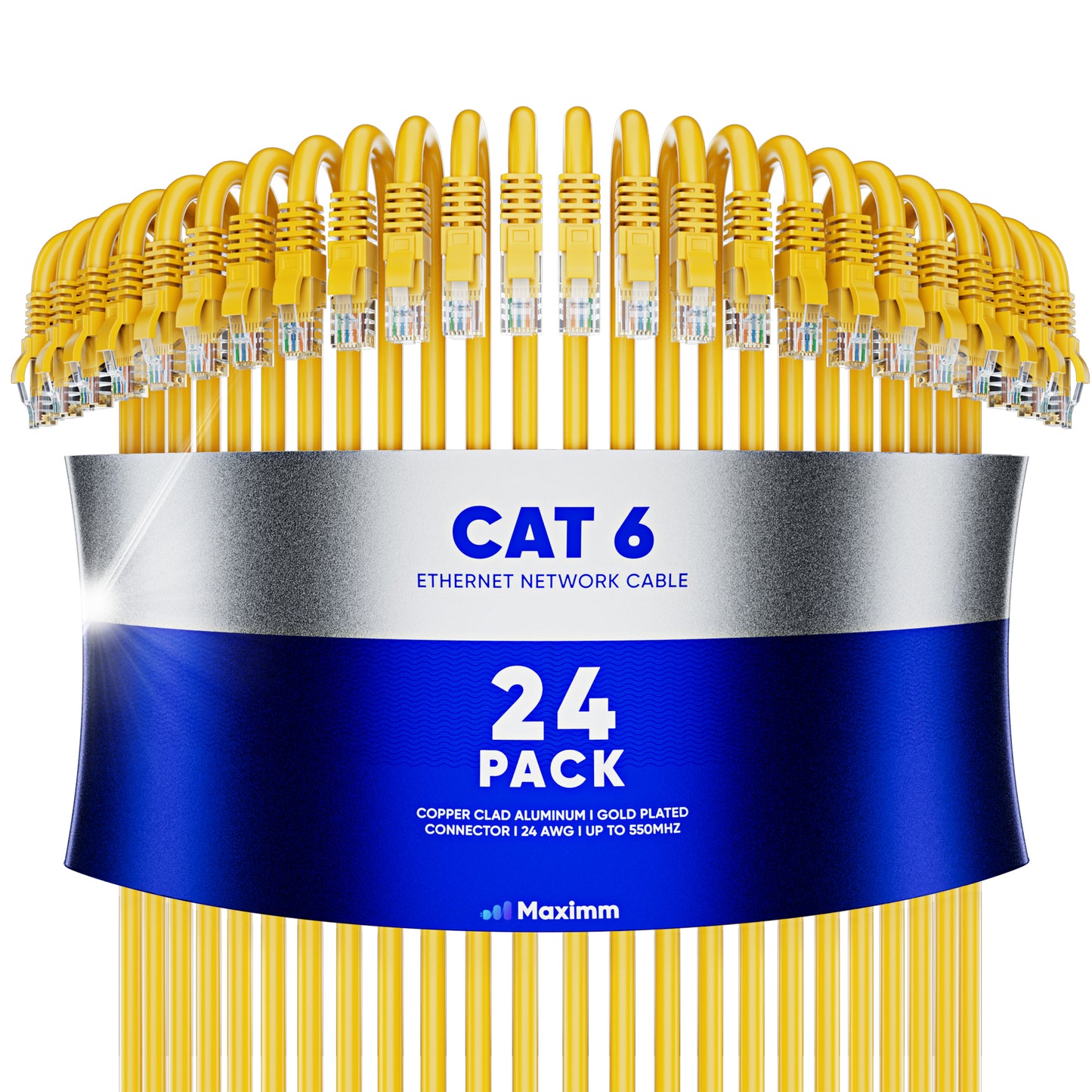 24-Pack - Cat 6 Ethernet Cable CCA