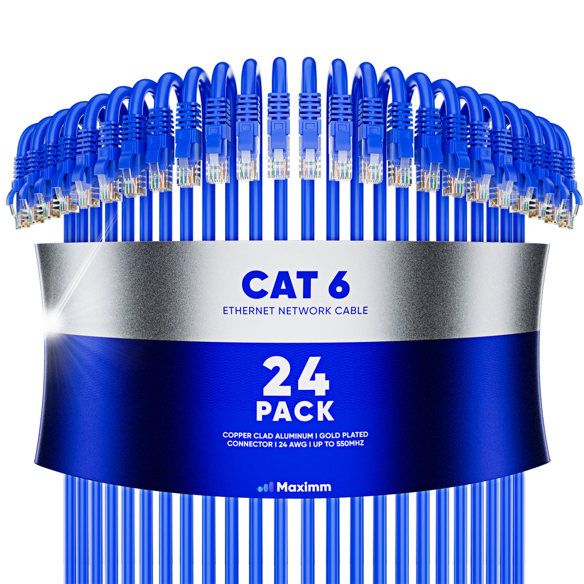 24-Pack - Cat 6 Ethernet Cable CCA