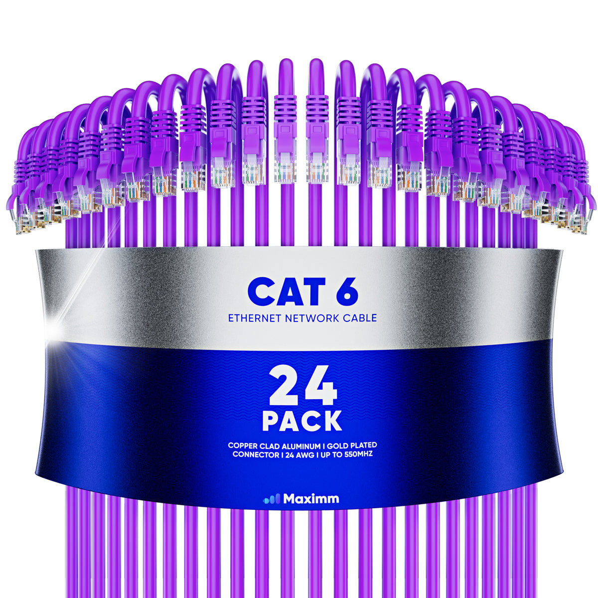 24-Pack - Cat 6 Ethernet Cable CCA