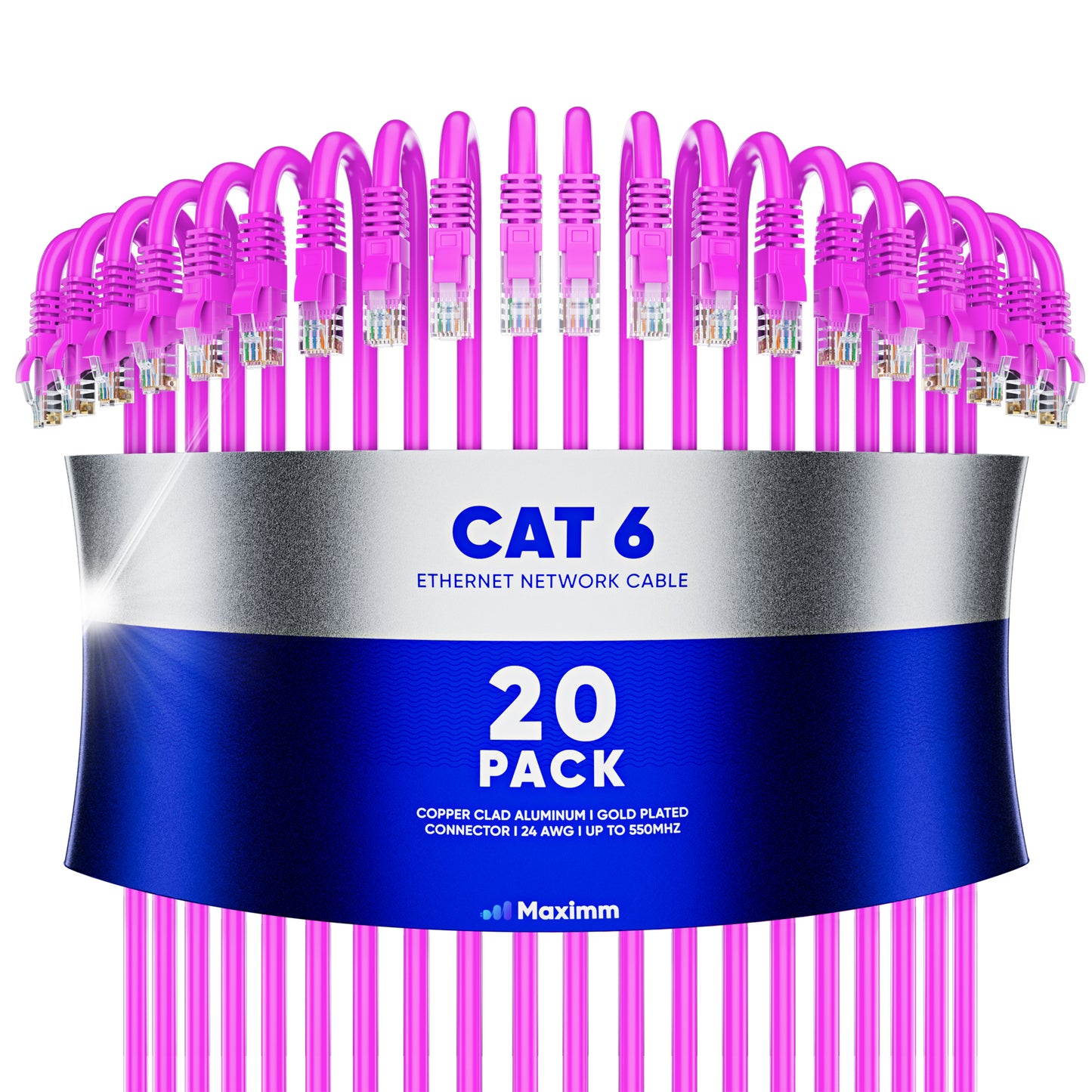 20-Pack - Cat 6 Ethernet Cable CCA