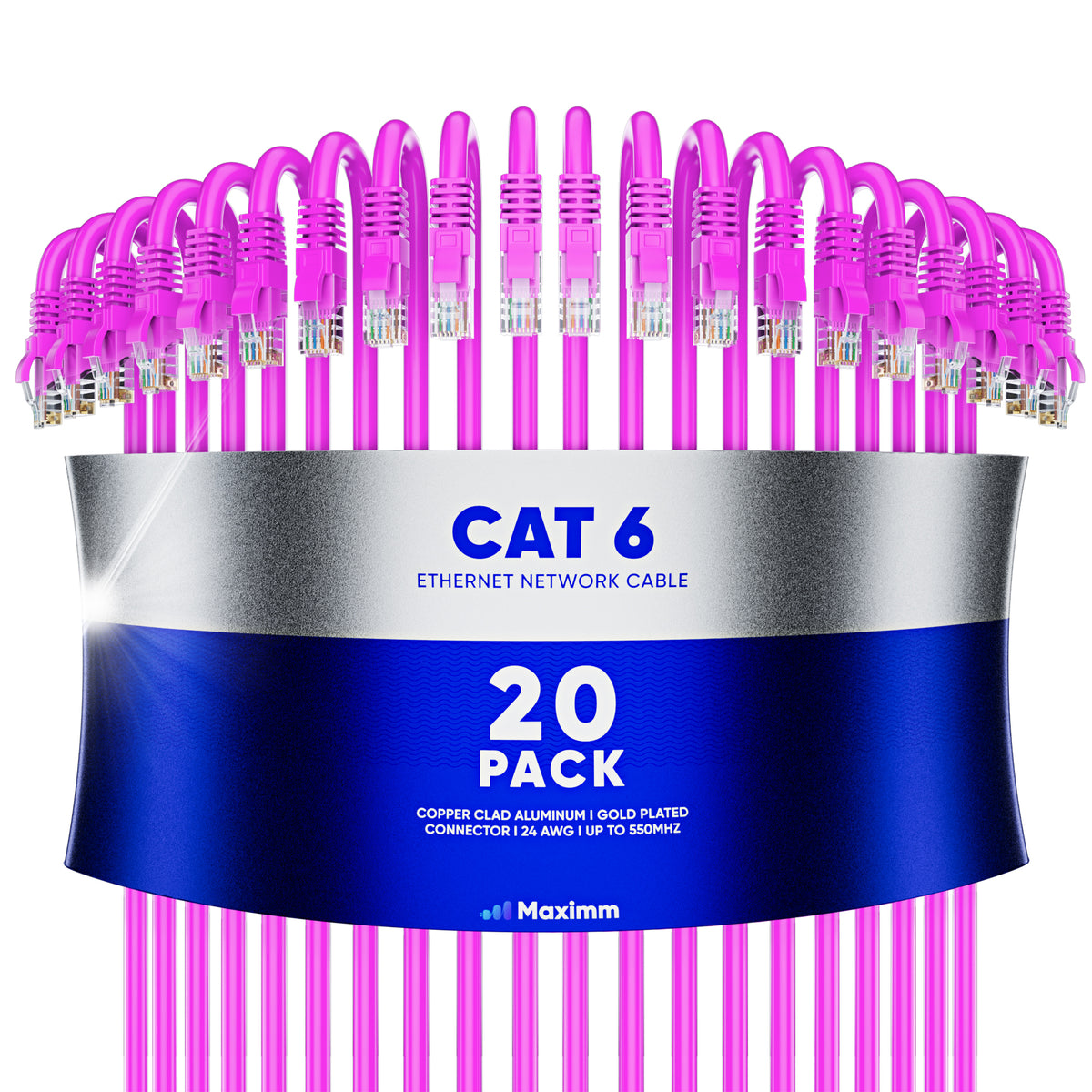 20-Pack - Cat 6 Ethernet Cable CCA