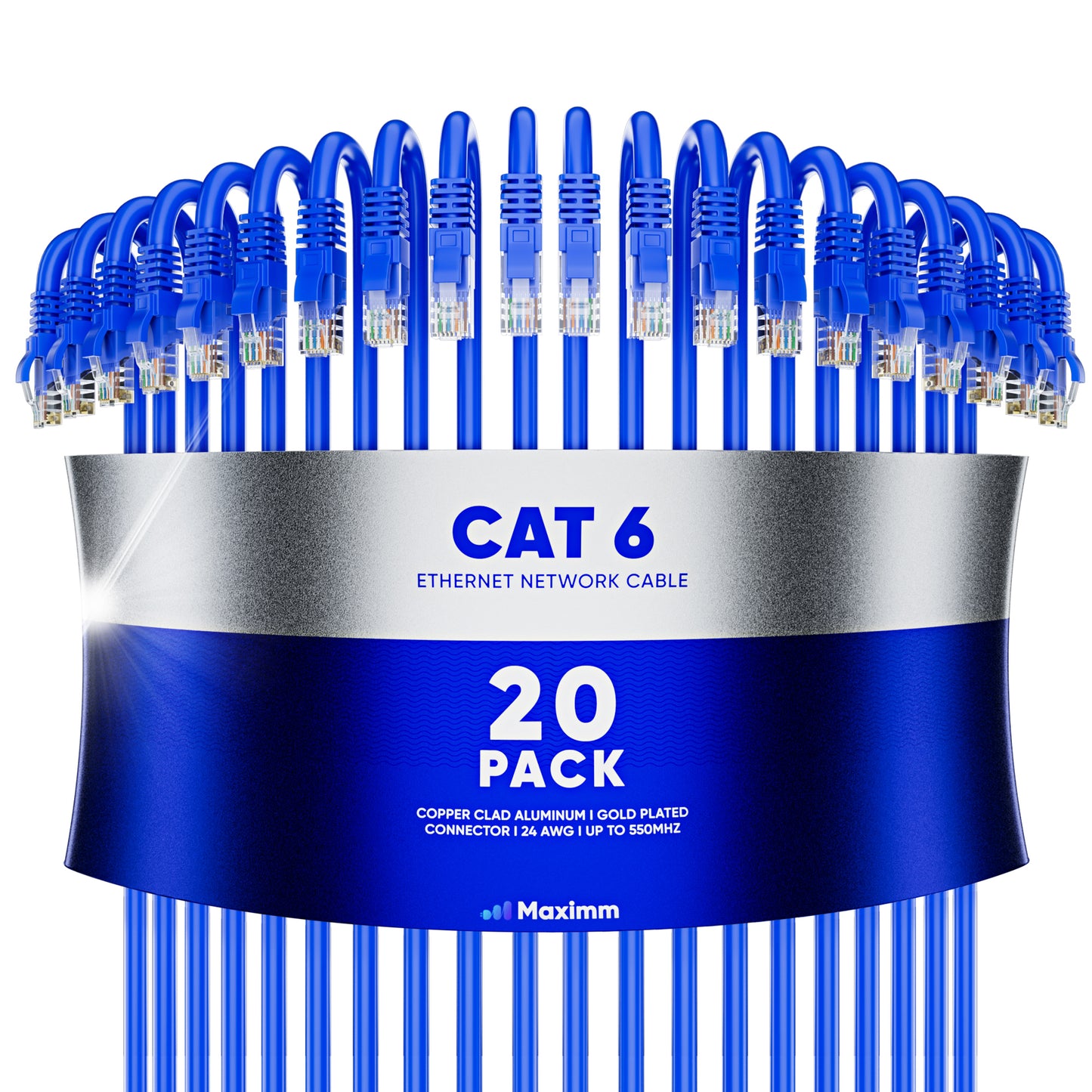 20-Pack - Cat 6 Ethernet Cable CCA