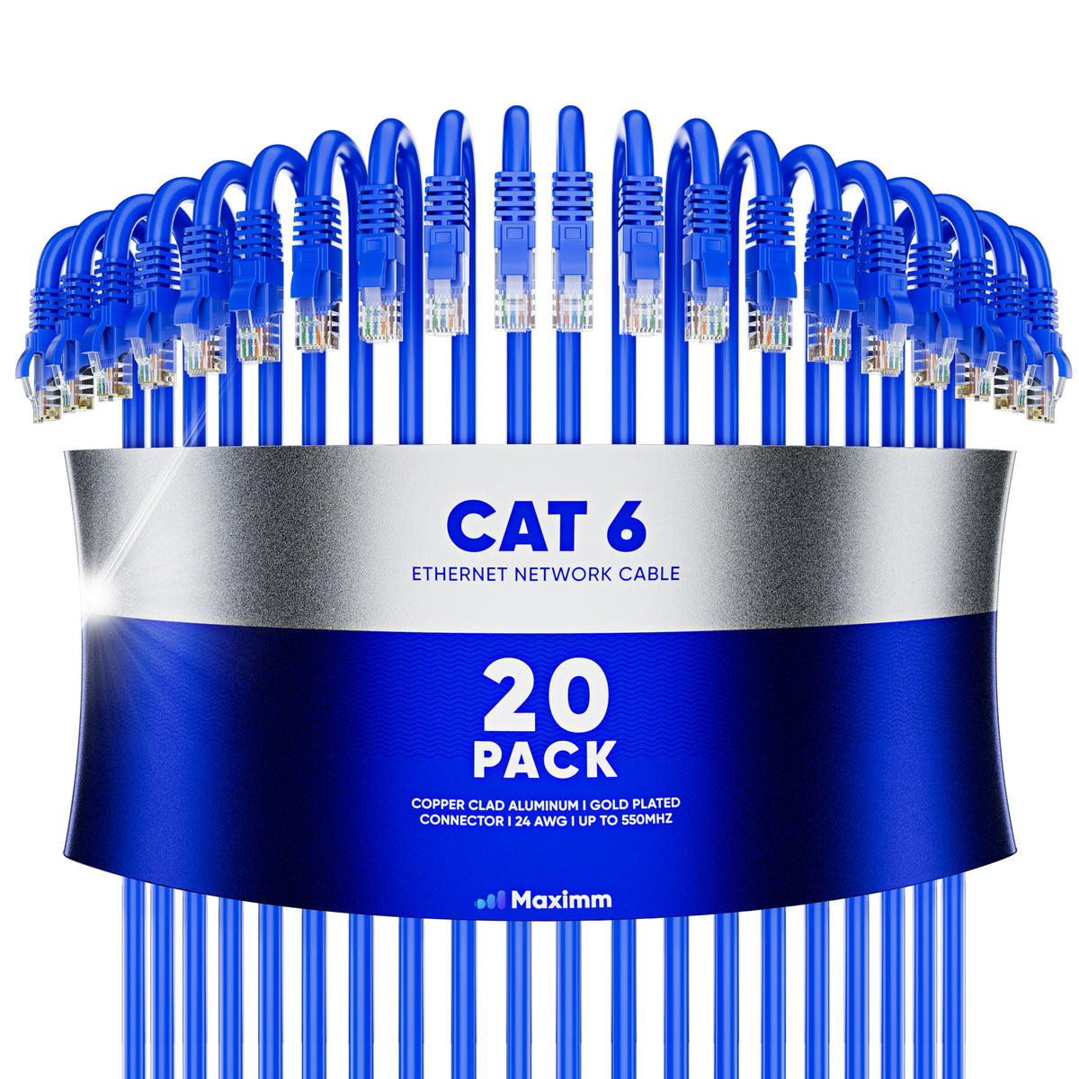 20-Pack - Cat 6 Ethernet Cable CCA