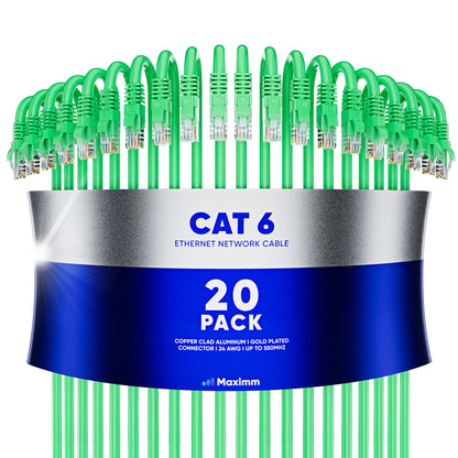 20-Pack - Cat 6 Ethernet Cable CCA