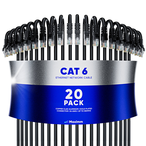 20-Pack - Cat 6 Ethernet Cable CCA