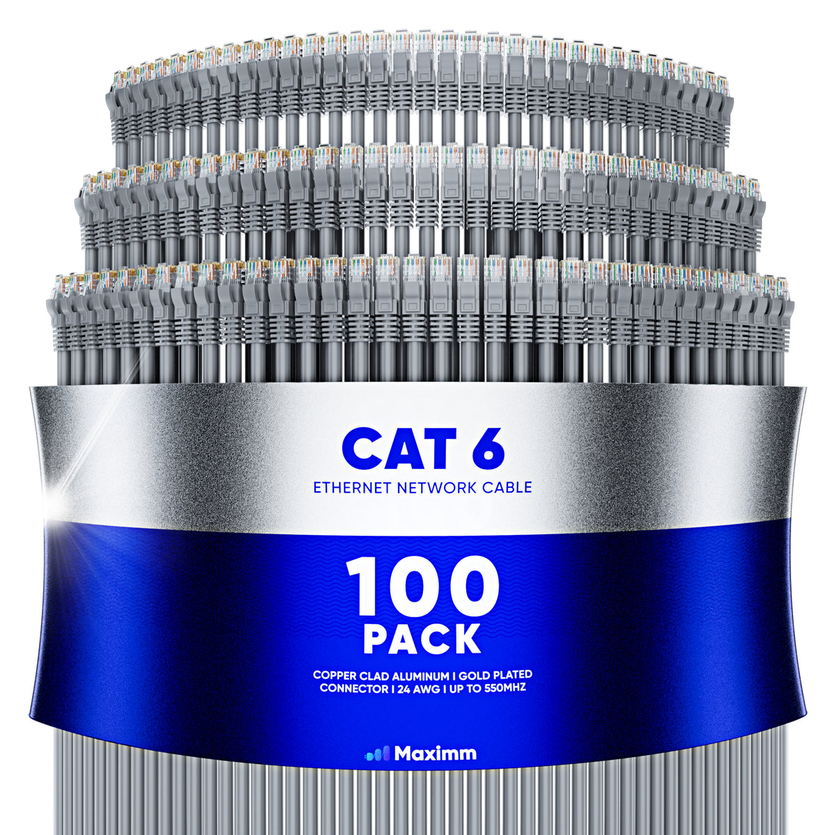 100-Pack - Cat 6 Ethernet Cable CCA