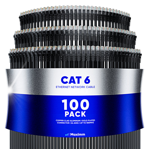 100-Pack - Cat 6 Ethernet Cable CCA