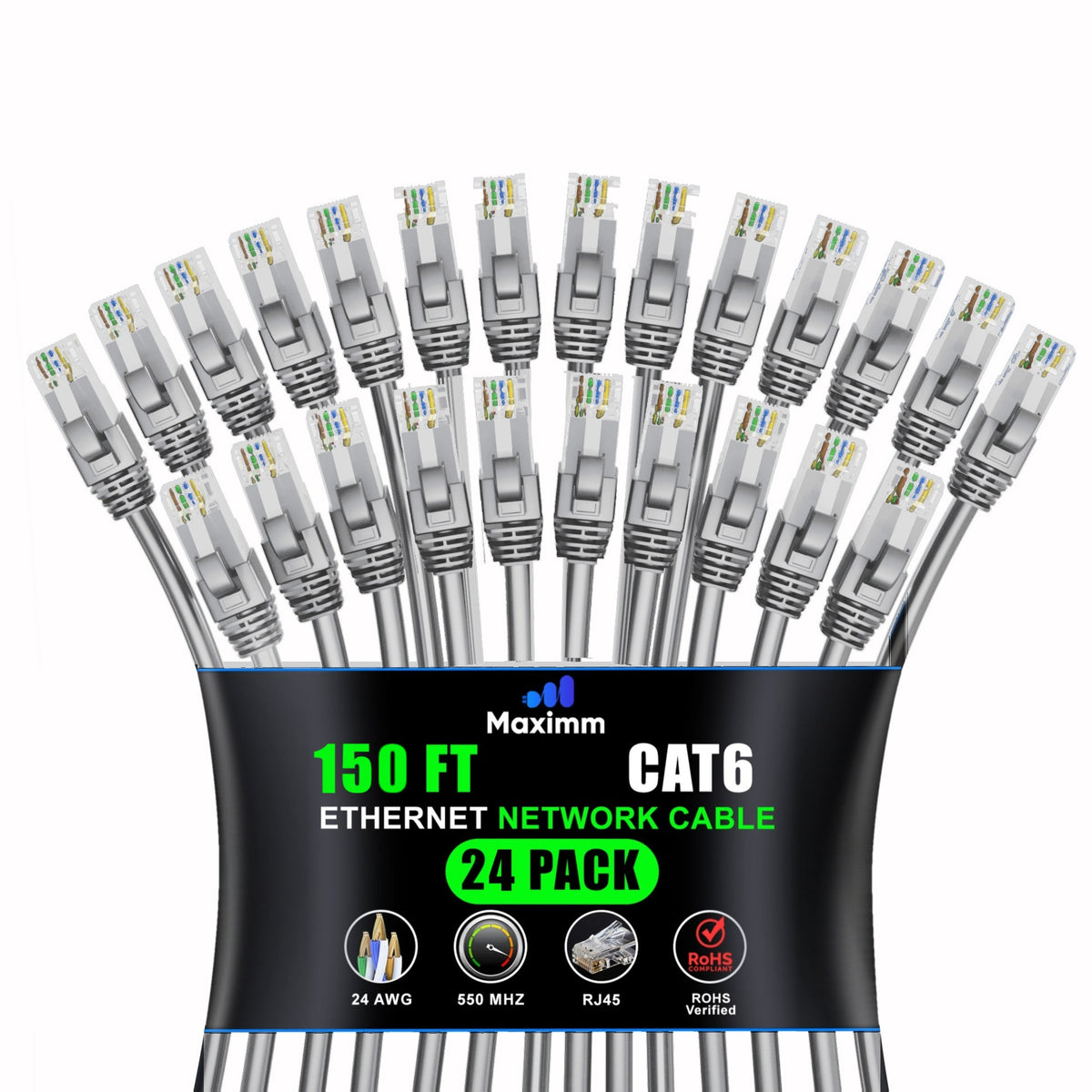 24-Pack - Cat 6 Ethernet Cable CCA