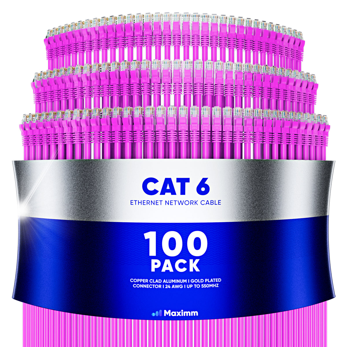 100-Pack - Cat 6 Ethernet Cable CCA