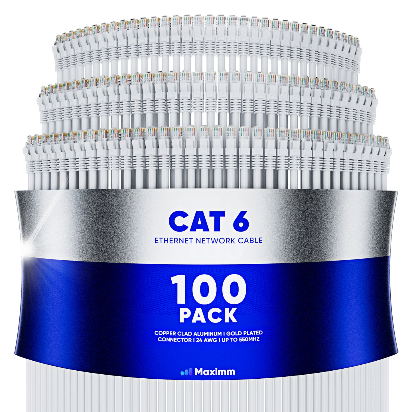100-Pack - Cat 6 Ethernet Cable CCA