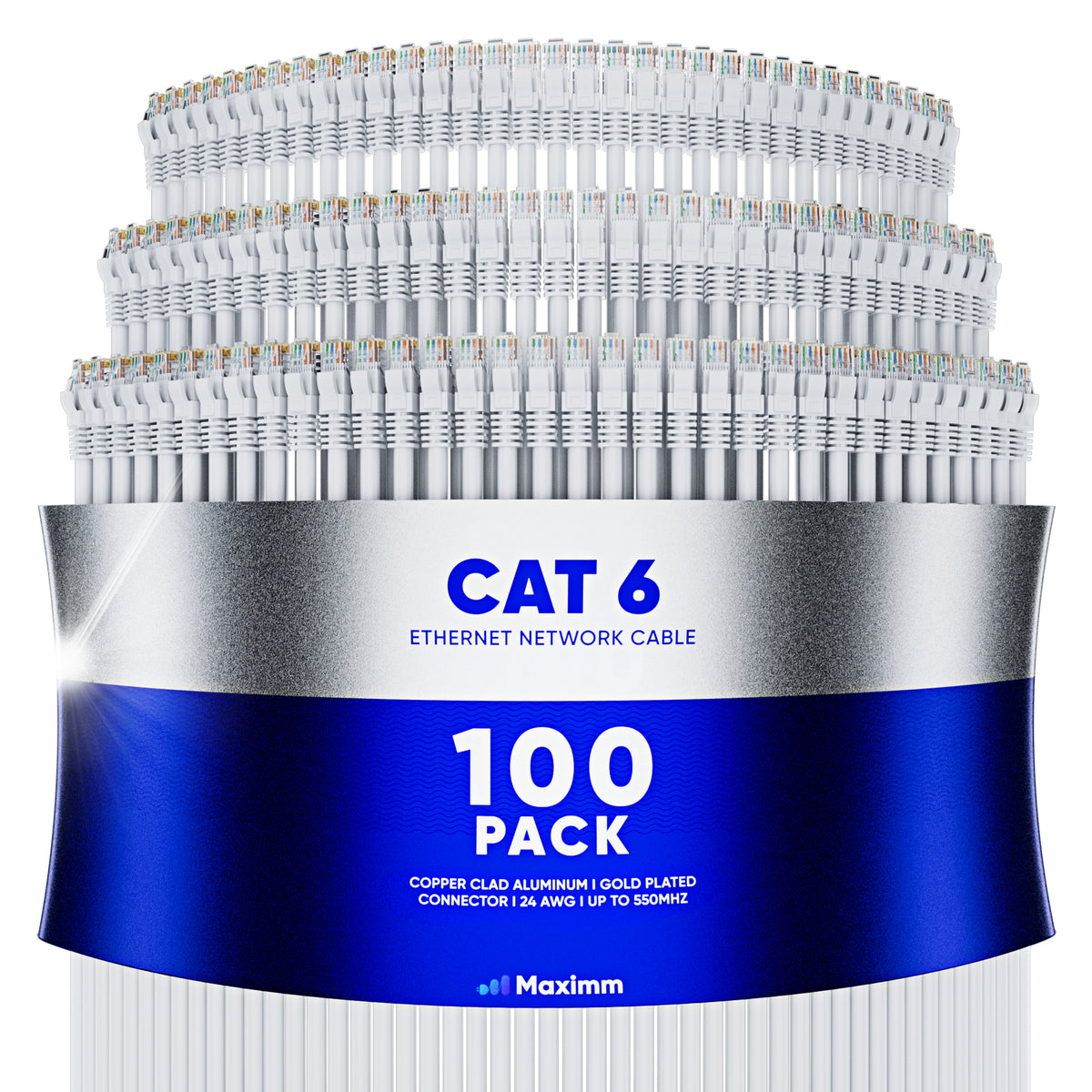 100-Pack - Cat 6 Ethernet Cable CCA