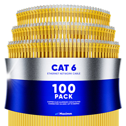 100-Pack - Cat 6 Ethernet Cable CCA