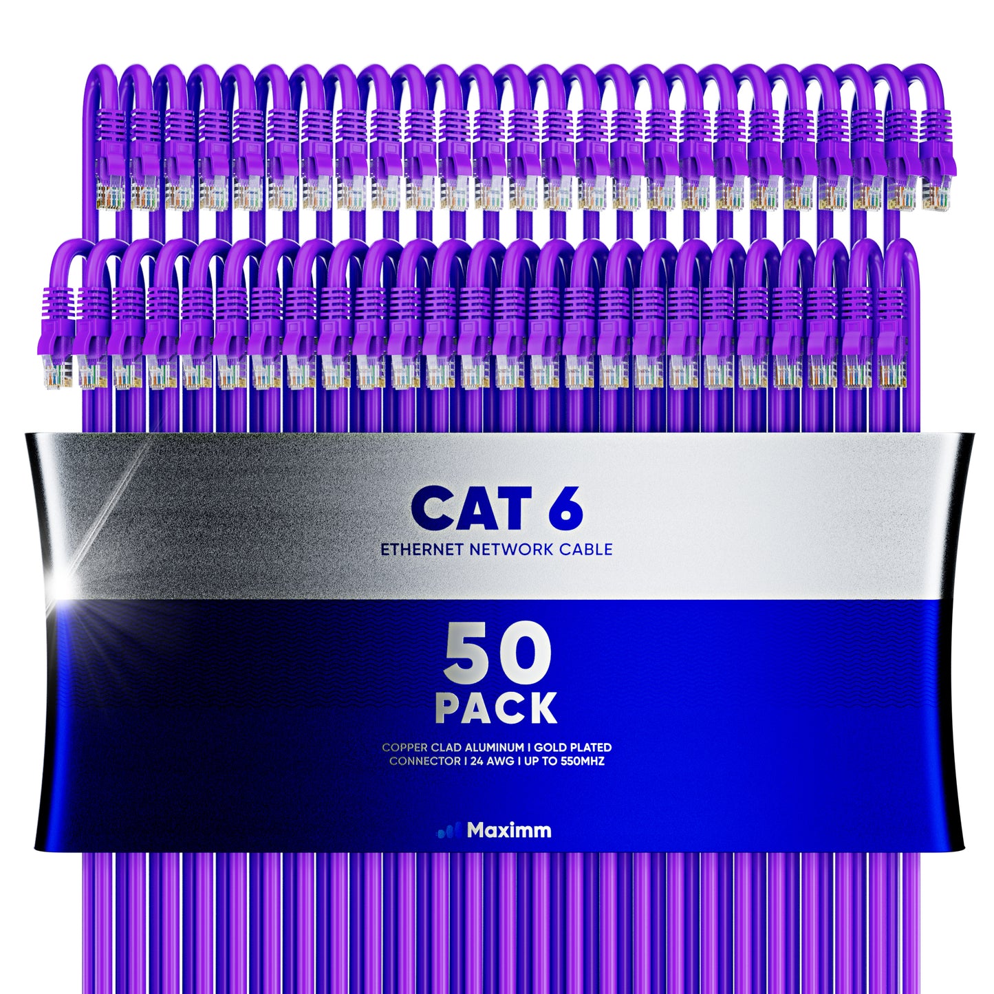 50-Pack - Cat 6 Ethernet Cable CCA