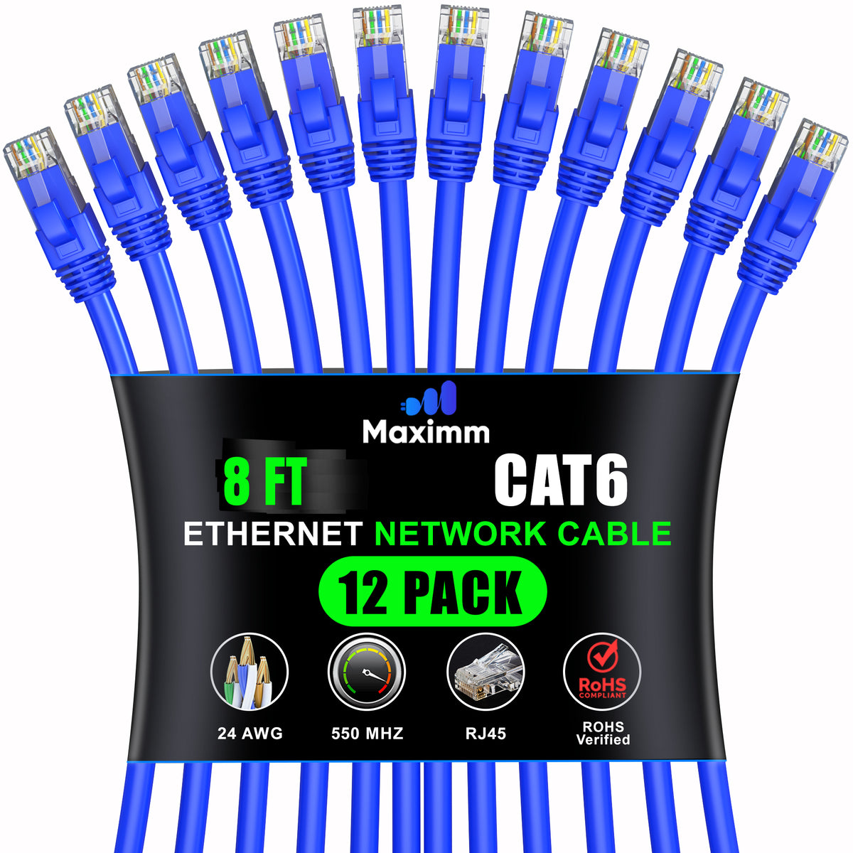 12-Pack - Cat 6 Ethernet Cable CCA