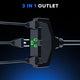 Maximm 10/3 Extension Cord, 10AWG Black, ETL Listed, 3 Prong Plug 3-Outlet SJTW Heavy Duty Indoor, Weather Resistant - Power Cord for Garden, Lawn, Appliances