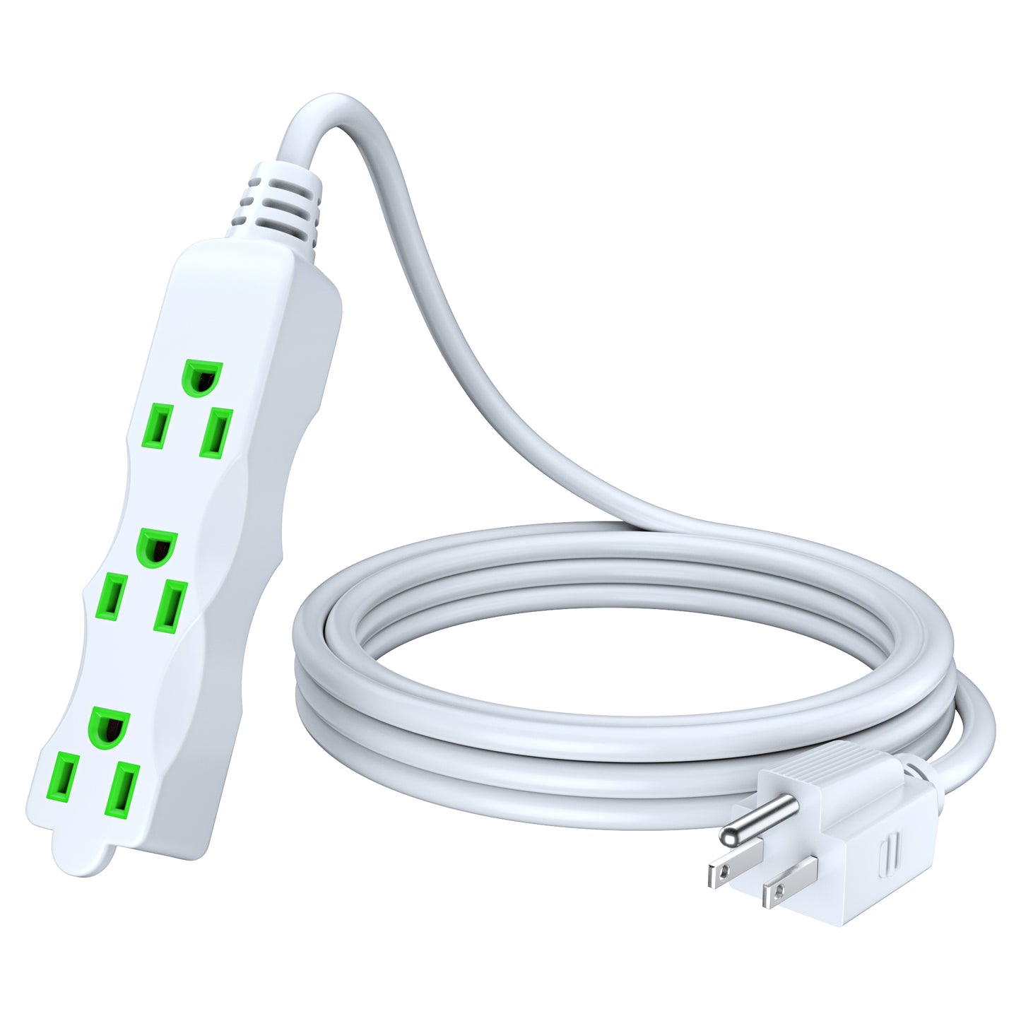 Maximm Extension Cord with Multiple Outlets (3 Outlets), Outlet Extender with Indoor/Outdoor SJTW Wire, Multi Plug Outlet 125V, 3 Prong Extension Cord, ETL Listed