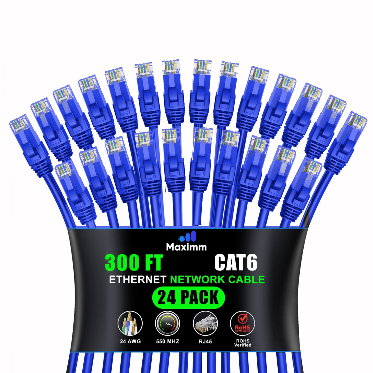 24-Pack - Cat 6 Ethernet Cable CCA