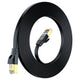 Maximm Cable Cat7 Flat Ethernet Cable, 10 Gbps, 600 MHz, Shielded RJ45 Gold Connectors Ultra-Thin Flexible Design for Home & Office Networking
