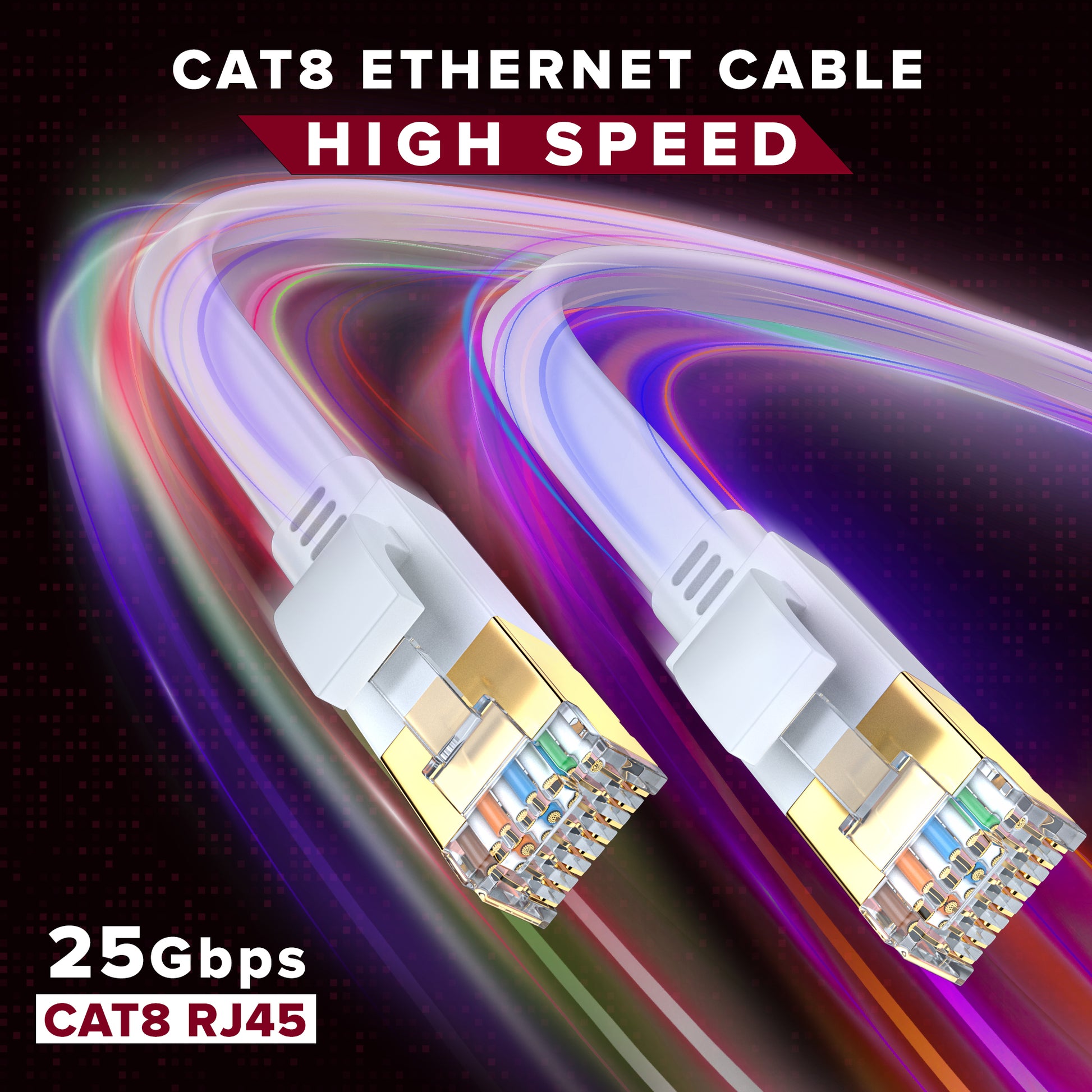 Cat8 Flat Ethernet Cable