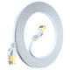 Maximm Cable Cat7 Flat Ethernet Cable, 10 Gbps, 600 MHz, Shielded RJ45 Gold Connectors Ultra-Thin Flexible Design for Home & Office Networking