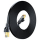 Maximm Cable Cat7 Flat Ethernet Cable, 10 Gbps, 600 MHz, Shielded RJ45 Gold Connectors Ultra-Thin Flexible Design for Home & Office Networking