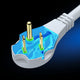 Maximm Flat Plug Extension Cord with Slim Space-Saving Angled Plug Design, Low Profile Extension Cord 14AWG