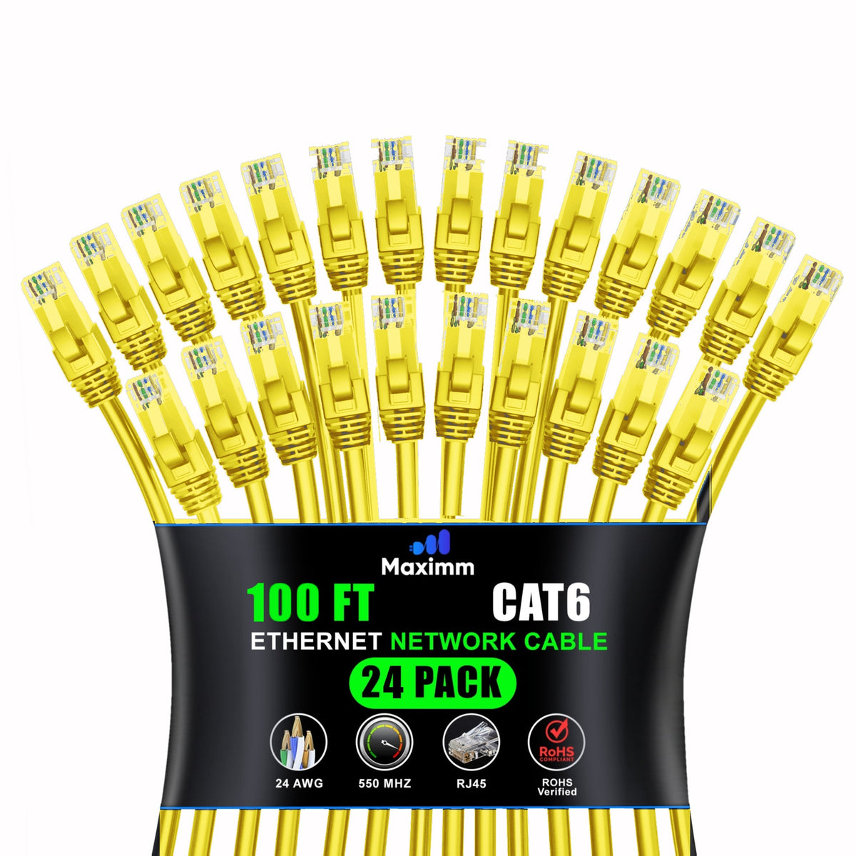 24-Pack - Cat 6 Ethernet Cable CCA