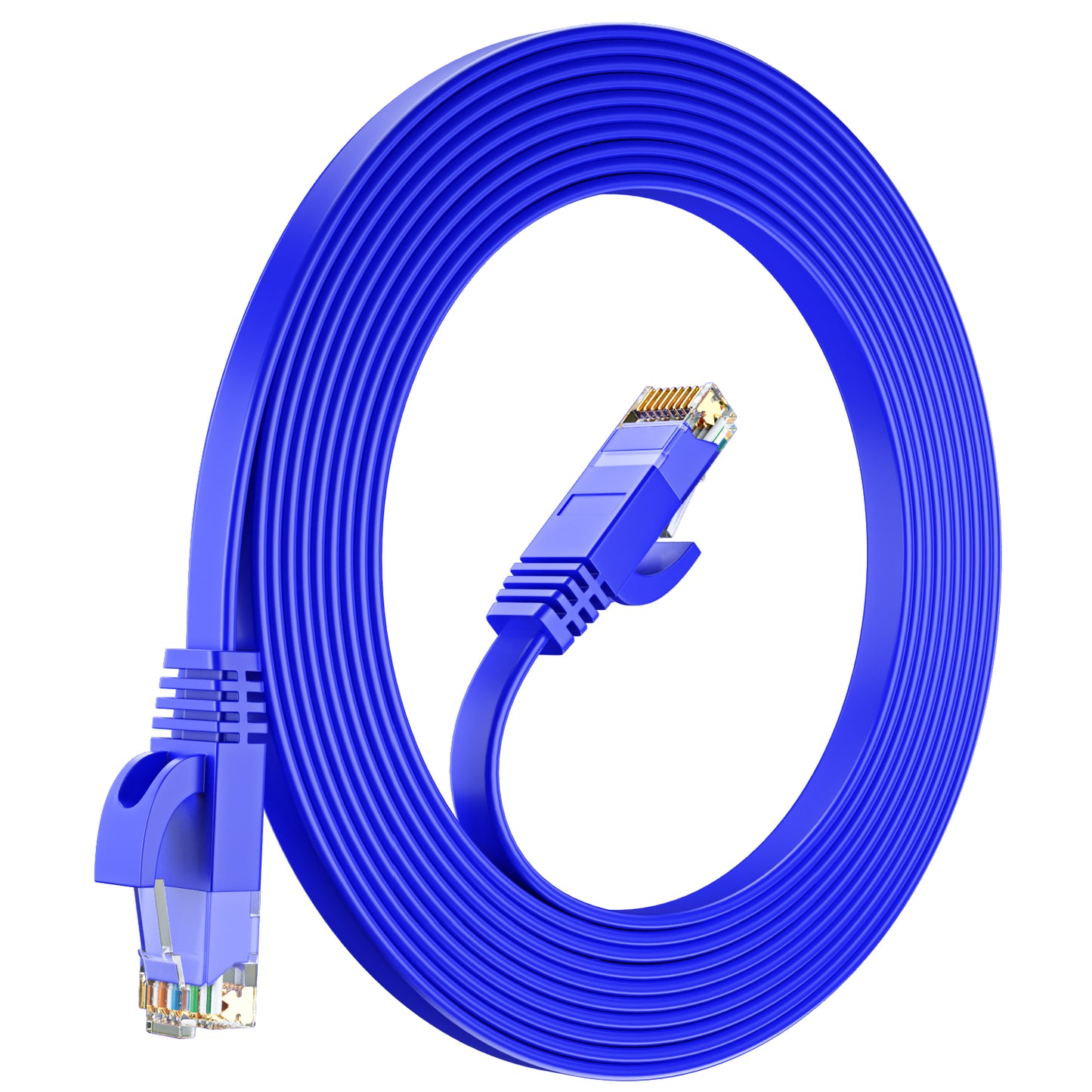 Cat 6 Ethernet Cable Flat, Space-Saving Design High-Speed Internet & Network Cable, RJ45 Connectors