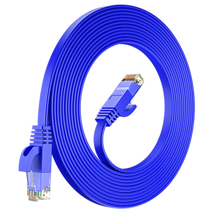 Cat 6 Ethernet Cable Flat, Space-Saving Design High-Speed Internet & Network Cable, RJ45 Connectors