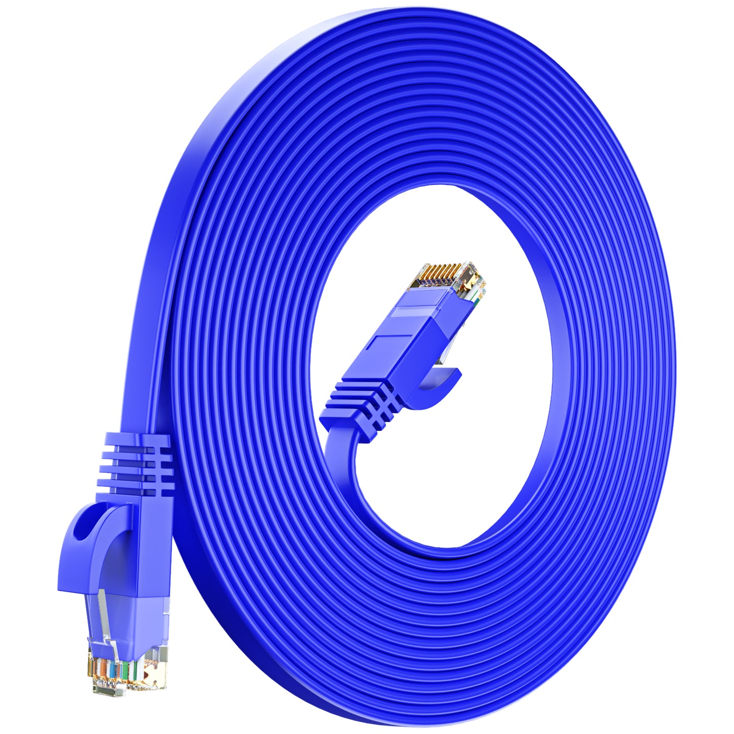 Cat 6 Ethernet Cable Flat, Space-Saving Design High-Speed Internet & Network Cable, RJ45 Connectors