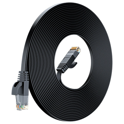 Cat 6 Ethernet Cable Flat, Space-Saving Design High-Speed Internet & Network Cable, RJ45 Connectors