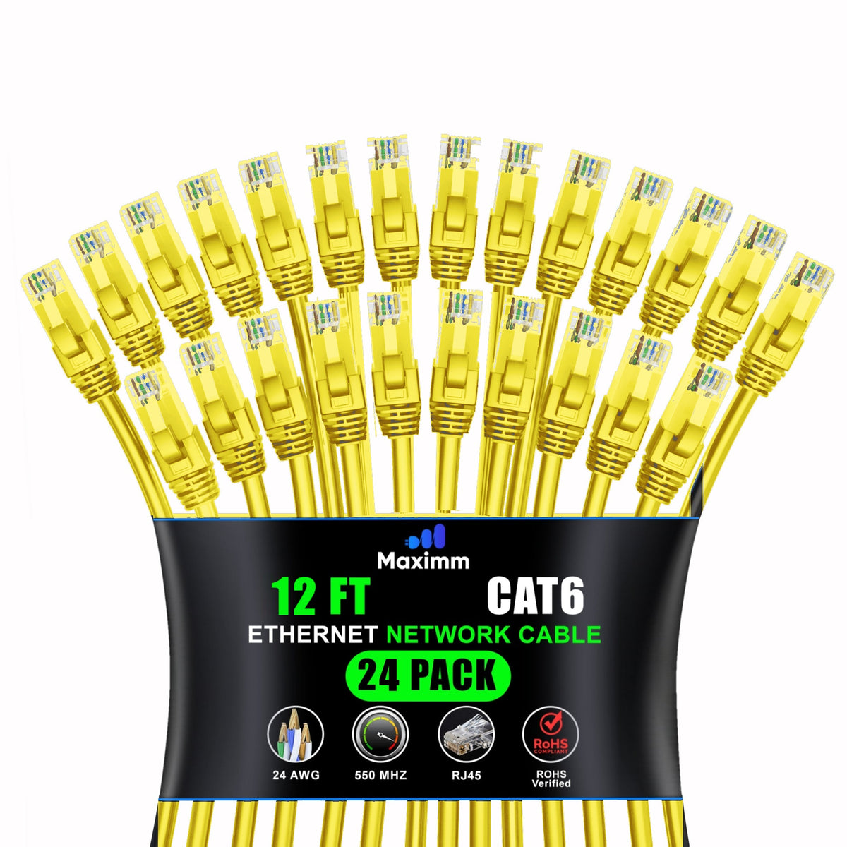 24-Pack - Cat 6 Ethernet Cable CCA