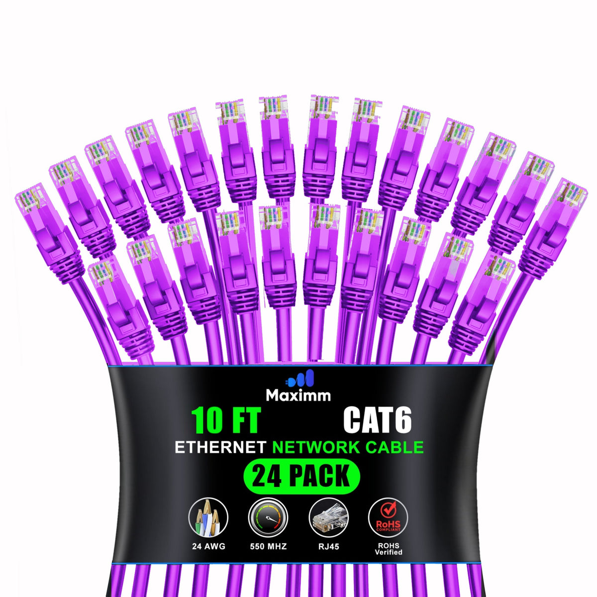 24-Pack - Cat 6 Ethernet Cable CCA