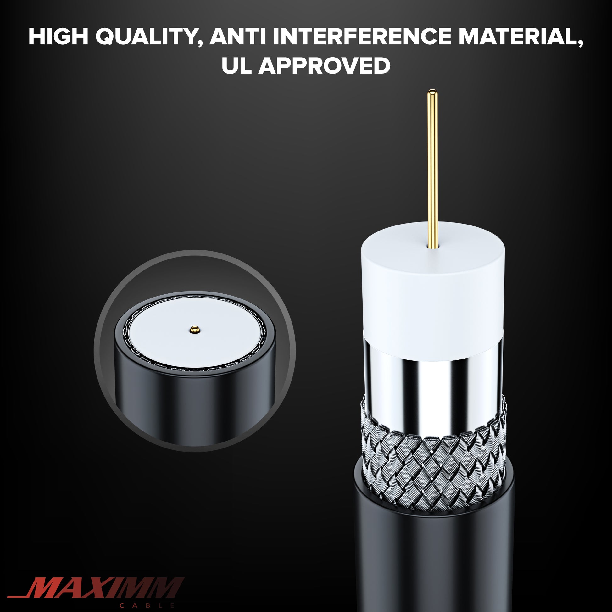 Coaxial Cable Trishield Straight to Straight End 10 Pack