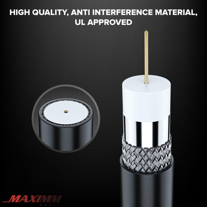 Coaxial Cable Trishield Straight to Straight End 25 Pack