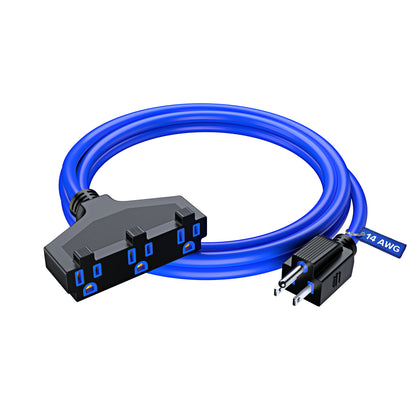 14AWG 3-Outlet Indoor/Outdoor Extension Cord