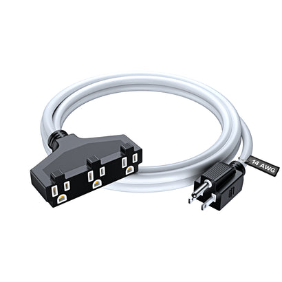 14AWG 3-Outlet Indoor/Outdoor Extension Cord