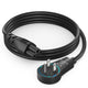 3-Prong AC Laptop Power Cord with 360° Rotating Plug Universal 125V Power Cable, NEMA 5-15P to C5 UL Approved