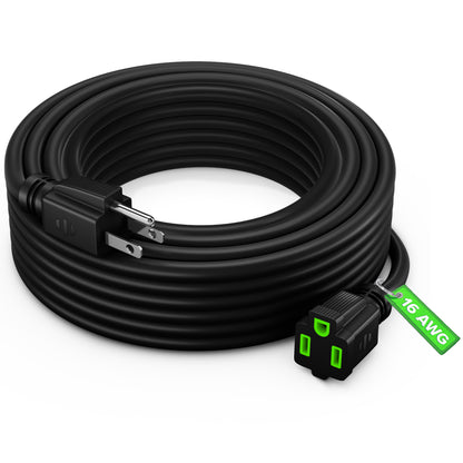 Maximm 12/3 Extension Cord 1-Outlet SJTW Heavy Duty Indoor ETL Listed, 3 Prong Plug, Power Cord for Appliances