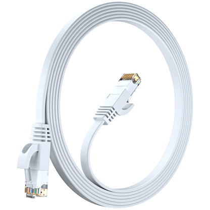 Cat 6 Ethernet Cable Flat, Space-Saving Design High-Speed Internet & Network LAN Patch Cable, RJ45 Connectors