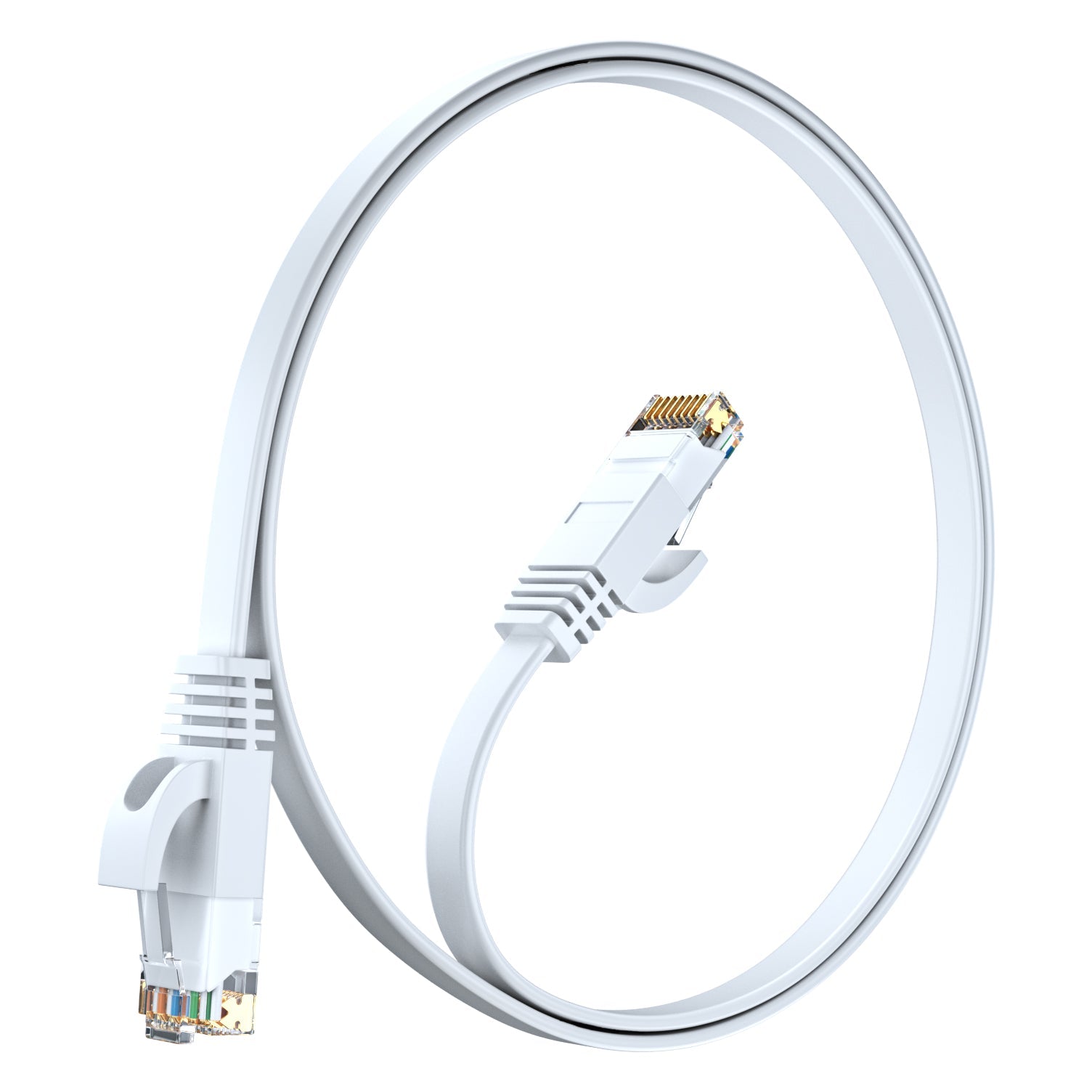 Cat6 Ethernet Cable Flat High-Speed Network Cables for Gaming, Streaming, Router, Modem, PC, PS5, Xbox - Durable & Space-Saving Design