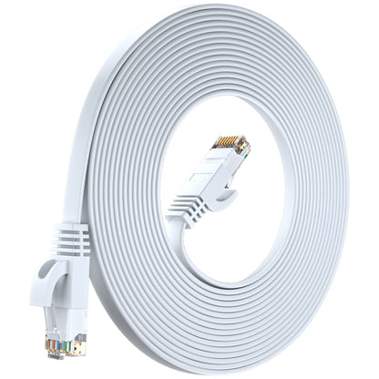 Cat 6 Ethernet Cable Flat, Space-Saving Design High-Speed Internet & Network Cable, RJ45 Connectors