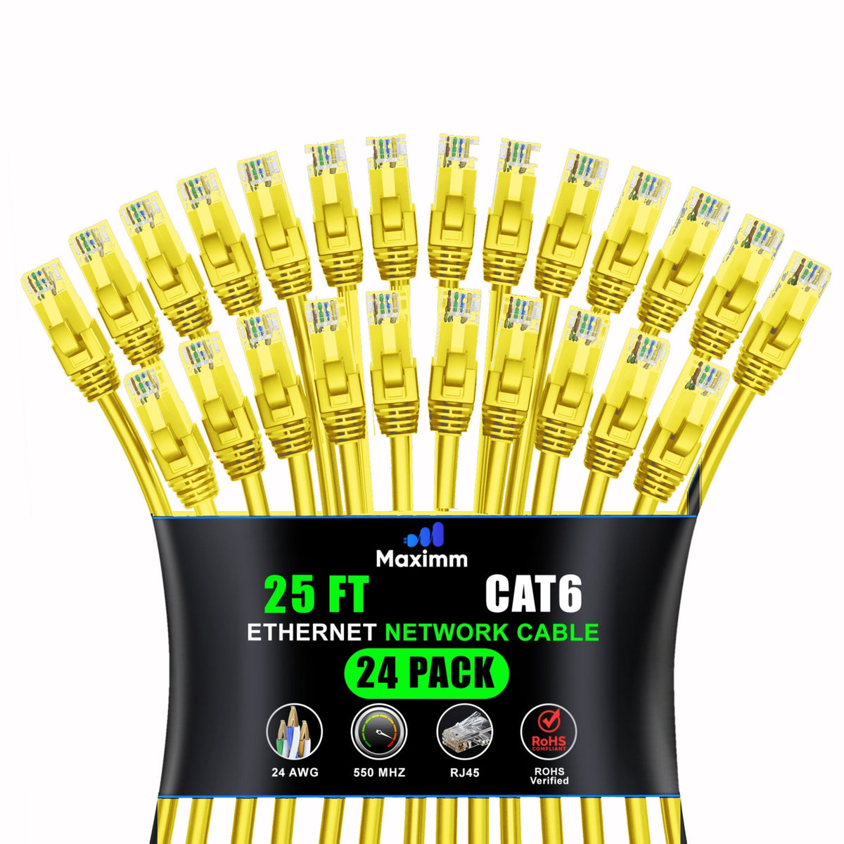 24-Pack - Cat 6 Ethernet Cable CCA