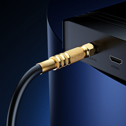 Maximm Coaxial Cable RG6 Coax Cable with Gold Plated F-Connectors