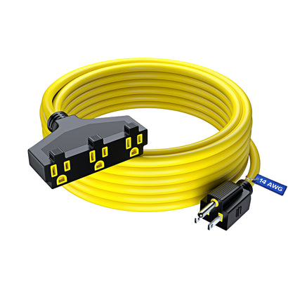 14AWG 3-Outlet Indoor/Outdoor Extension Cord