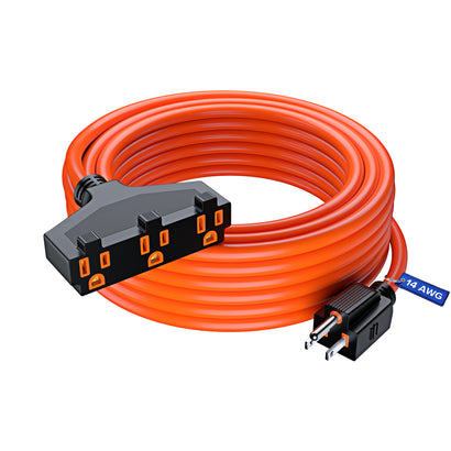 14AWG 3-Outlet Indoor/Outdoor Extension Cord
