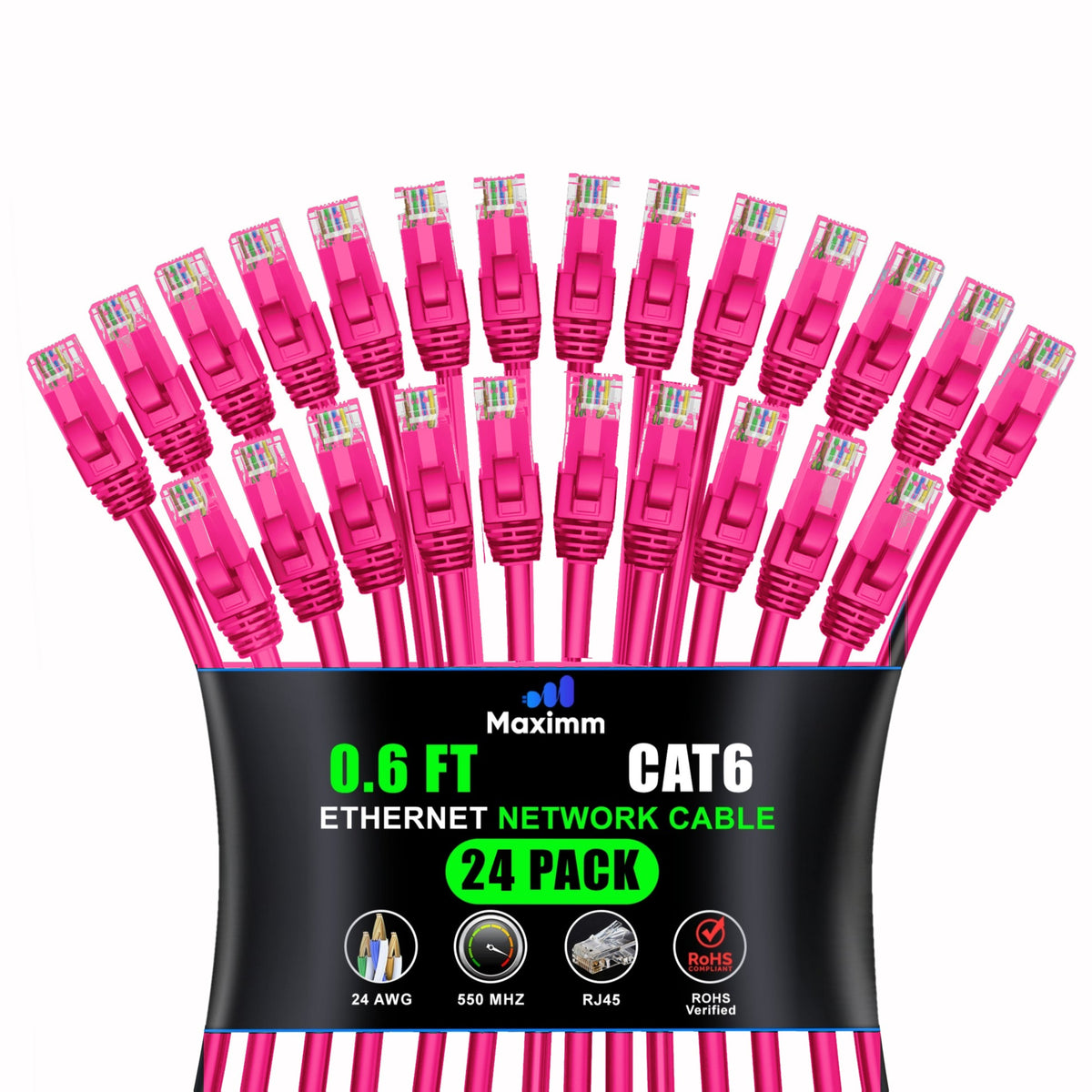 24-Pack - Cat 6 Ethernet Cable CCA