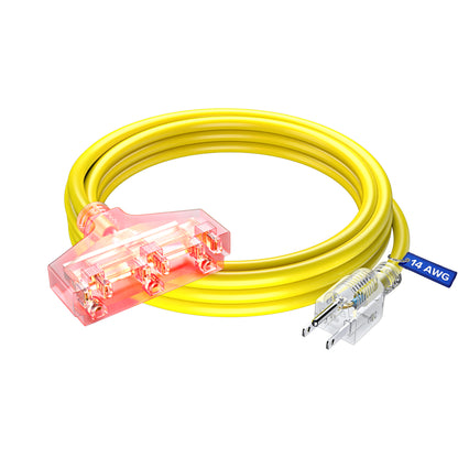 Extension Cord Outdoor Extension Cord with Multiple outlets,14 Gauge, ETL Listed