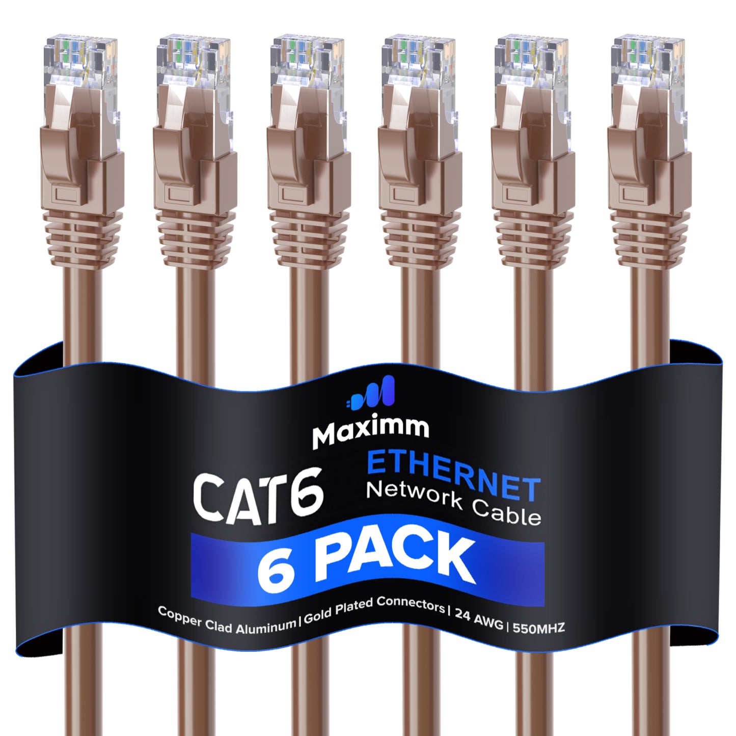 6-Pack - Cat 6 Ethernet Cable CCA