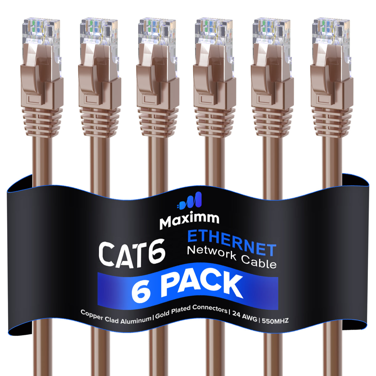 6-Pack - Cat 6 Ethernet Cable CCA